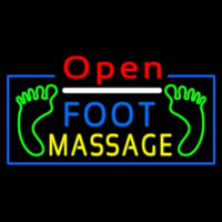 Open Foot Massage Neon Skilt