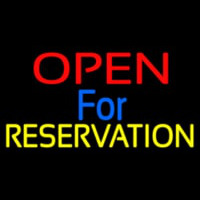 Open For Reservation 1 Neon Skilt