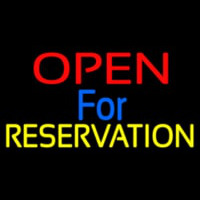 Open For Reservation 1 Neon Skilt