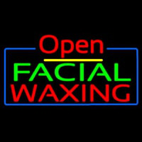 Open Green Red Facial Wa ing Blue Border Neon Skilt