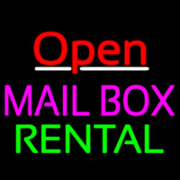 Open Mailbo  Rental Neon Skilt