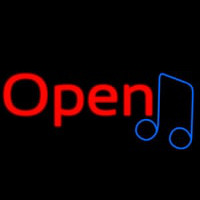 Open Music Neon Skilt