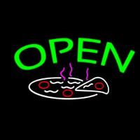 Open Pizza Logo Neon Skilt