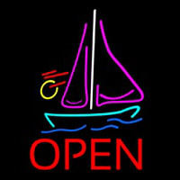 Open Sailboat Neon Skilt