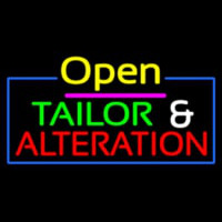 Open Tailor And Alteration Neon Skilt