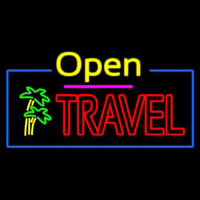 Open Travel Neon Skilt