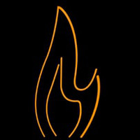 Orange Flame Logo Neon Skilt
