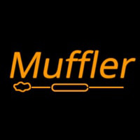 Orange Muffler With Logo Neon Skilt