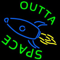 Outta Space Neon Skilt
