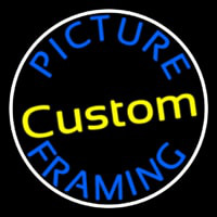 Oval Custom Picture Framing Neon Skilt