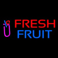 Oval Fresh Fruit Smoothies Neon Skilt