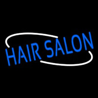 Oval Hair Salon Neon Skilt