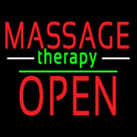 Oval Massage Therapy Open Neon Skilt