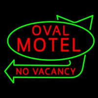 Oval Motel No Vacancy Neon Skilt