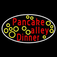 Oval Pancake Alley Dinner Neon Skilt