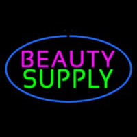 Oval Pink Beauty Green Supply Blue Border Neon Skilt