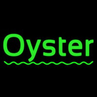 Oysters Green Line Neon Skilt
