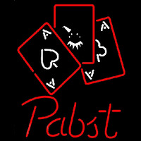 Pabst Ace And Poker Beer Sign Neon Skilt