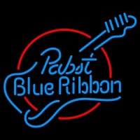 Pabst Blue Ribbon Guitar Neon Skilt