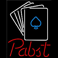 Pabst Cards Beer Sign Neon Skilt