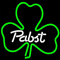 Pabst Green Clover Beer Sign Neon Skilt