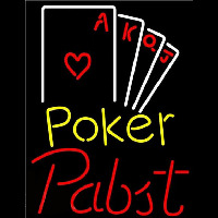 Pabst Poker Ace Series Beer Sign Neon Skilt
