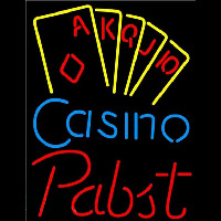 Pabst Poker Casino Ace Series Beer Sign Neon Skilt