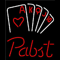 Pabst Poker Series Beer Sign Neon Skilt