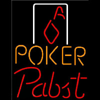 Pabst Poker Squver Ace Beer Sign Neon Skilt
