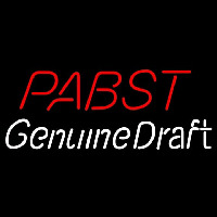 Pabst White Genuine Draft Beer Sign Neon Skilt