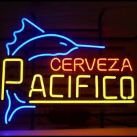 Pacifico Clara Mexican Cerveza Neon Glas Bar Pub Skilt