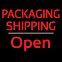 Packaging Shipping Open White Line Neon Skilt