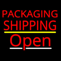 Packaging Shipping Open Yellow Line Neon Skilt