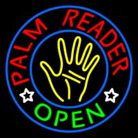 Palm Reader Open Circle Neon Skilt