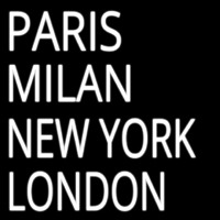 Paris Milan London Neon Skilt