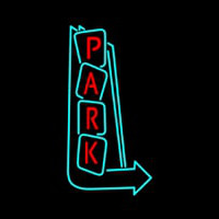 Park Vertical With Arrows Neon Skilt