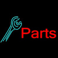 Parts With Wrench Neon Skilt