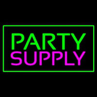 Party Supply Green Rectangle Neon Skilt