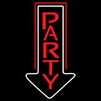Party With Arrow 1 Neon Skilt
