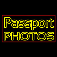 Passport Photos Block Neon Skilt