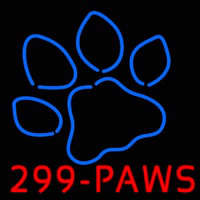 Paws With Logo Neon Skilt