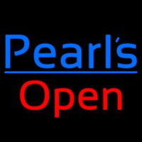 Pearls Open Neon Skilt
