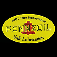 Pennzoil Logo Safe Lubrication Neon Skilt
