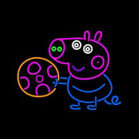 Peppa Pig Clip Neon Skilt