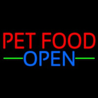 Pet Food Open 1 Neon Skilt