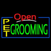 Pet Grooming Open Neon Skilt