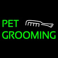Pet Grooming With White Logo Neon Skilt
