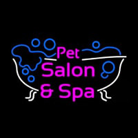 Pet Salon And Spa Logo Neon Skilt