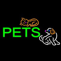 Pets With Colorful Logo Neon Skilt