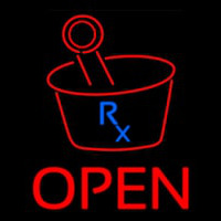 Pharmacy Logo Open Neon Skilt